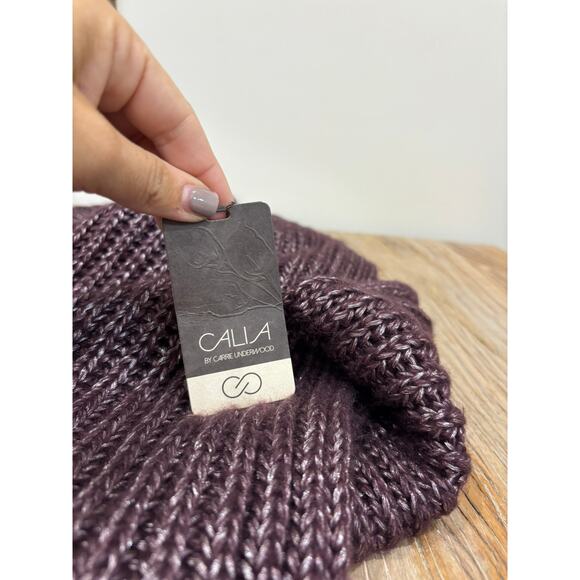 Calia Carrie Underwood Metallic Plum Perfect Infinity Scarf NWT - Picture 4 of 5